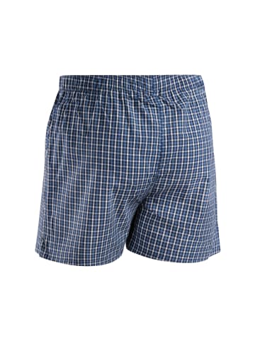 DANISH ENDURANCE Boxershorts Organic Woven Boxers in blue/grey mix