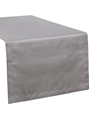 Curt Bauer Jacquard, Baumwollmischung Tischläufer Petito in silber