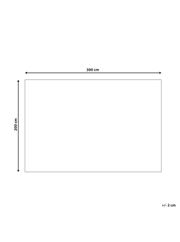 Beliani Geflochtener Teppich YENIKOY in Beige - (W) 200 x (L) 300 cm