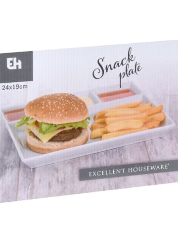 Excellent Houseware Servierplatte in weiß