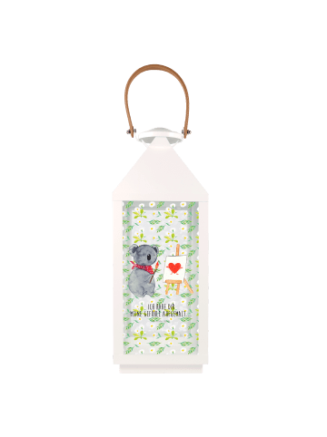 Mr. & Mrs. Panda Windlicht Koala Künstler mit Spruch in Transparent