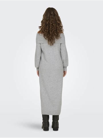 ONLY Strickkleid in Light Grey Melange