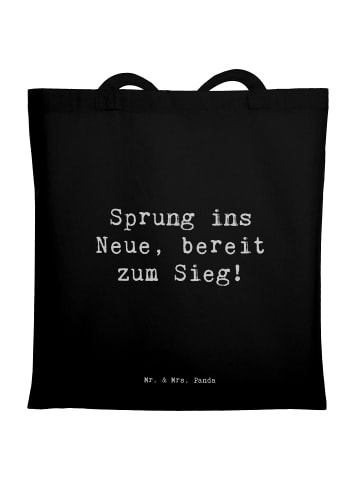 Mr. & Mrs. Panda Umhängetasche Spruch Sich in einer neuen Sporta... in Schwarz