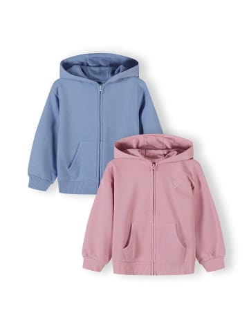 Minoti 2-er Pack Kapuzensweatshirt 30FLEECE110 in hellpink