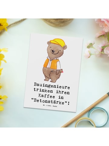 Mr. & Mrs. Panda einzelkarte Bauingenieur Kaffee mit Spruch in Weiß