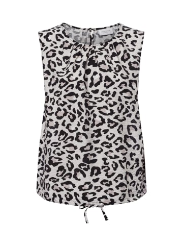 comma Blusenshirt in hellgrau schwarz - 0001