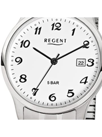Regent Armbanduhr Regent Zugarmband silber mittel (ca. 36mm)