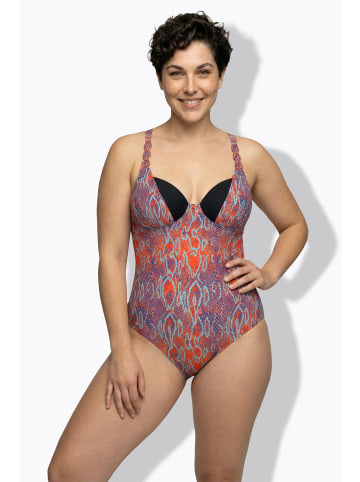 Ulla Popken Badeanzug in orange