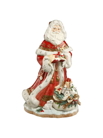 Fitz&Floyd Figur " Santa mit Geschenkesack vorne " in Bunt