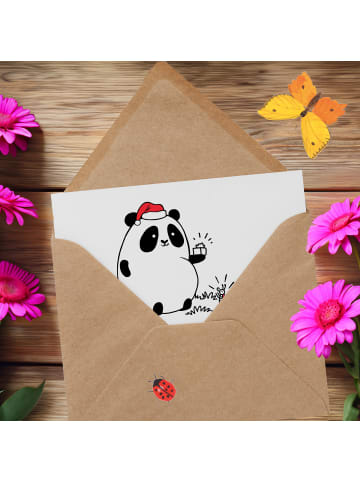 Mr. & Mrs. Panda Deluxe Karte Panda Weihnachtsgeschenk mit Spruch in Weiß