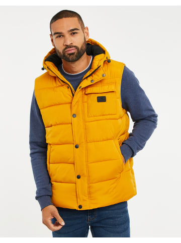 Threadbare Steppweste THB Jacket Hooded Gilet Ritcher in Senfgelb