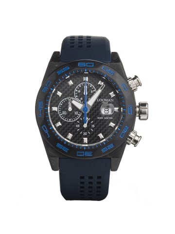 Locman Herrenuhr "Stealth 300 MT Chrono Carbon" in Schwarz