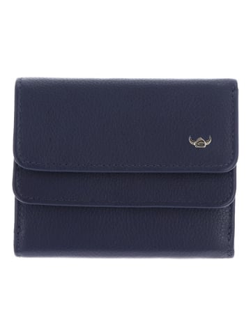 Madrid Geldbörse RFID Schutz Leder 10.5 cm blau