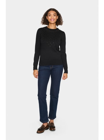 SAINT TROPEZ Strickpullover CherriSZ Gerade Passform in Black