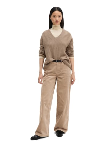 Marc O'Polo V-Neck-Strickpullover loose in Earthy Taupe