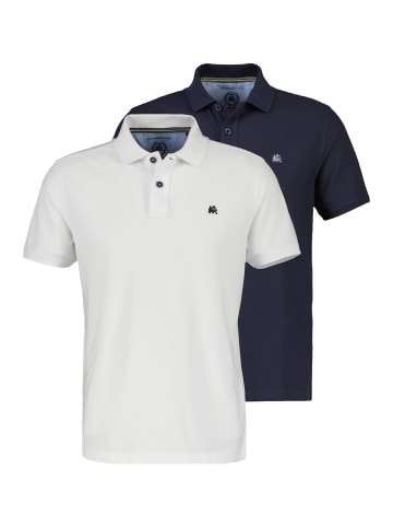 Lerros Poloshirt Basic in dunkelblau / weiß