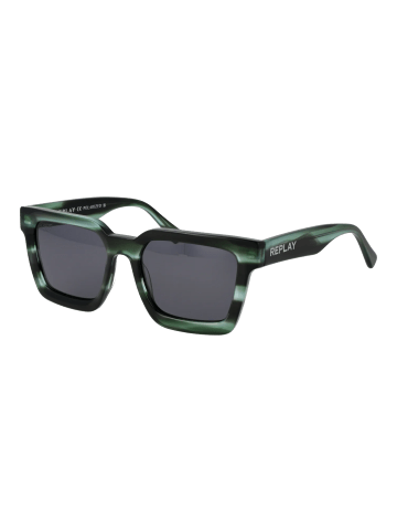 Replay Unisex Sonnenbrillen Quadrat Grün