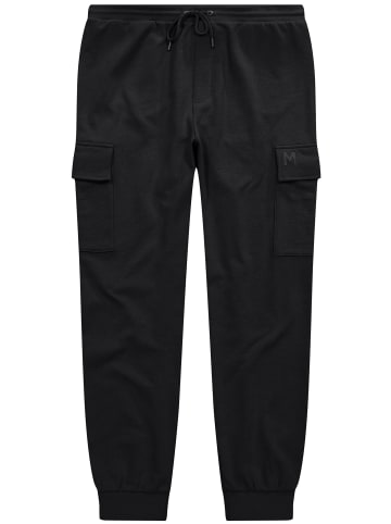 Men Plus Cargohose lang in schwarz