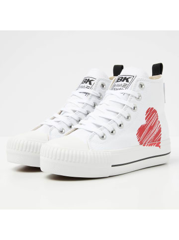 British Knights Sneaker Kaya mid in weiss/schwarz/rotes herz