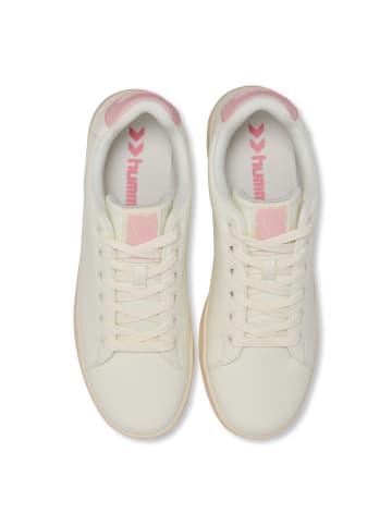 Hummel Schnürsenkel Sneaker Court Line Lebensstil Erwachsene in WHITE/PINK