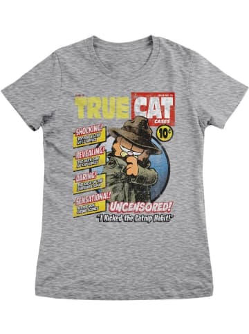 Garfield Shirt "True Cat Cases Cover Girly Tee" in Grau