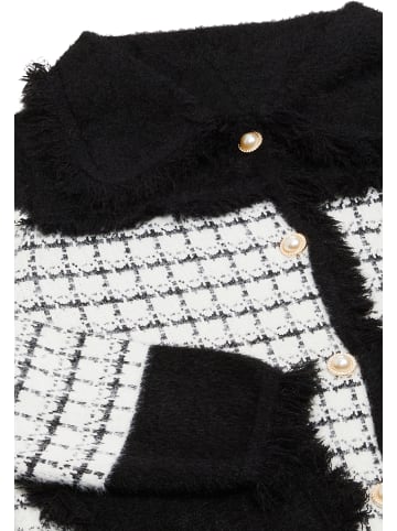 CARNEA Damen Strickjacke in Schwarz Wollweiss