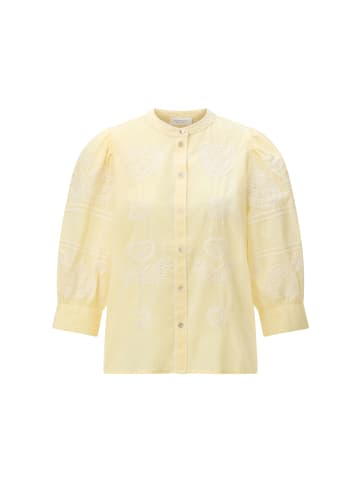 Rich & Royal Musselin Stickerei Bluse in Soft Butter