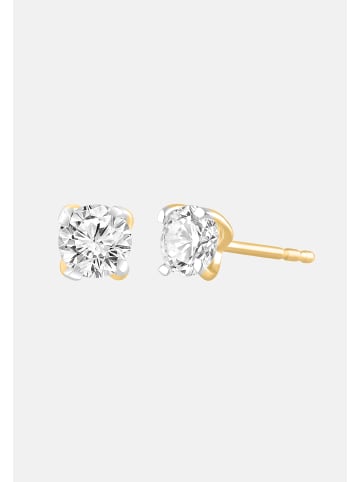 Ethische Diamanten Ohrringe aus 375 Gelbgold mit Lab Grown Diamant