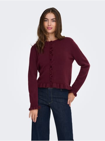 JDY Strickjacke in Maroon Banner
