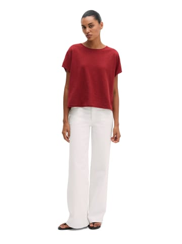 Marc O'Polo Ärmelloser Feinstrick-Pullover loose in Tall Poppy