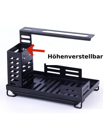 COFI 1453 Spülbecken Organizer mit Abtropfschale über Spülbecken in Transparent
