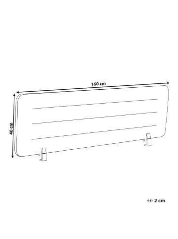 Beliani Schreibtischtrennwand ZIGGY in Grau - (W) 160 x (H) 40 x (L) 2 cm