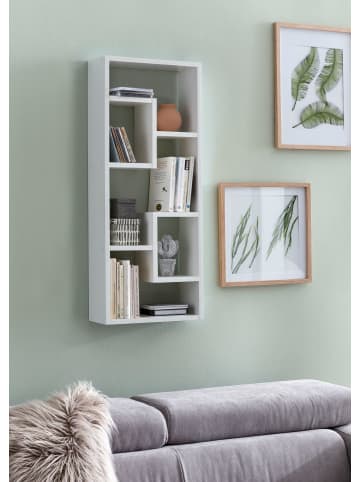 FineBuy Wandregal in Weiß / Spanplatte / 36x15x90