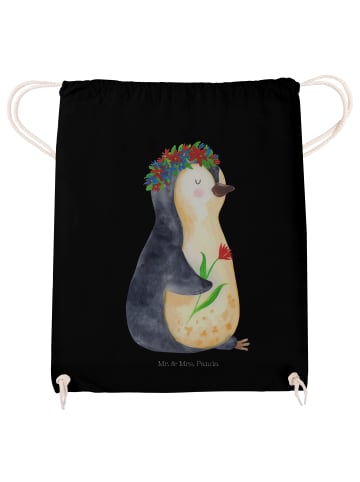 Mr. & Mrs. Panda wander rucksack Pinguin Blumen ohne Spruch in Schwarz