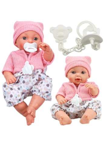 Wisam Babypuppe, Baby, Mütze, Pullover, Schnuller, Geräusche