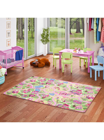 Snapstyle Kinder Spiel Straßenteppich in rosa