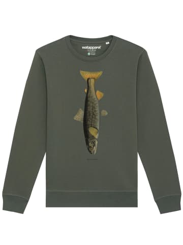 wat? Apparel Sweatshirt Forelle in Khaki