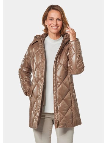 GOLDNER Kurzgröße:  Longsteppjacke in camel