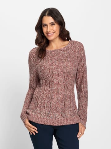 WITT WEIDEN Langarm-Pullover in rosenholz-meliert
