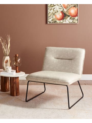 Beliani Sessel COTULLA in Beige - (W) 72 x (H) 78 x (L) 77 cm