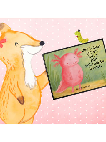 Mr. & Mrs. Panda Tischpad Axolotl Glücklich Design mit Spruch in Weiß