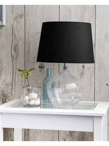 Beliani Tischleuchten OSUM in Schwarz/Transparent - (W) 30 x (H) 45 x (L) 30 cm