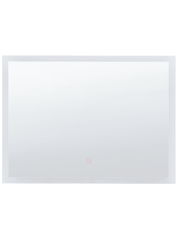 Beliani Badezimmerspiegel ADOUR in Silber - (W) 80 x (H) 60 x (L) 4 cm