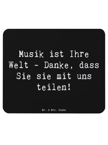 Mr. & Mrs. Panda Mousepad Spruch Musiklehrer Danke mit Spruch in Schwarz