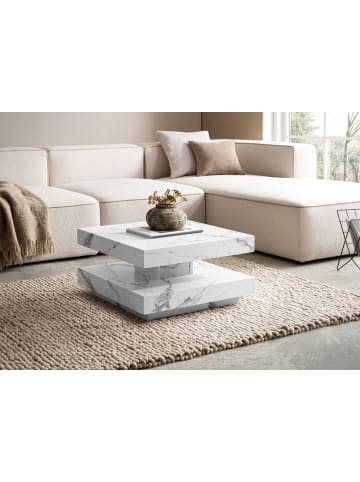 FineBuy Couchtisch in Weiß / MDF / 60x60x34