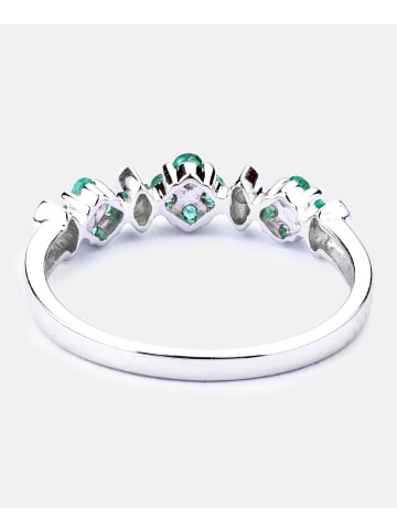 Diamant L'éternel Eternity-Ring aus 375 Weißgold mit Diamant mit Smaragd
