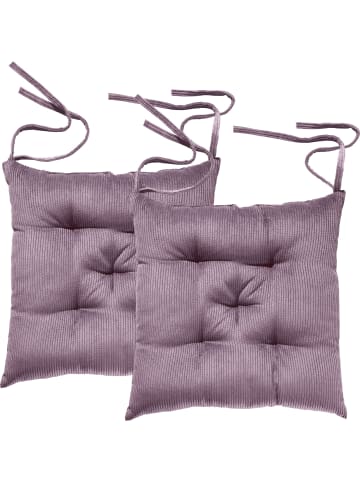 Erwin Müller Cord Stuhlkissen 2er-Pack Glasgow in lavendel