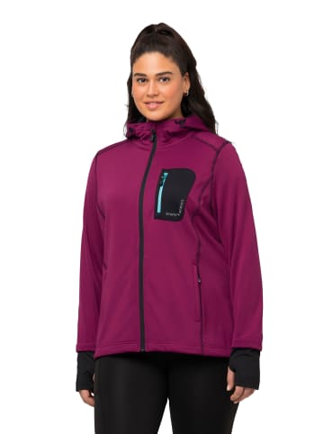 Ulla Popken Sweatjacke in brombeere
