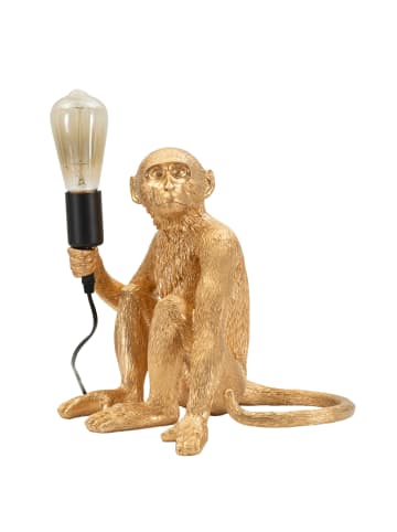 Mauro Ferretti Tischleuchte aus goldfarbenem Polyresin (33 x 33 x 32 cm)