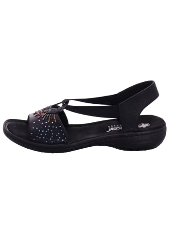 rieker Damensandalette sportlich flach FSK Damen Sandalen in  Schwarz